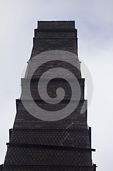 Obsolete factory chimney or flue