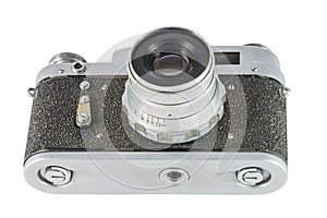 Obsolete film camera, bottom view