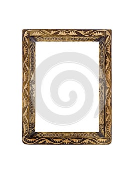 Obsolete Frame for picture or portrait over white