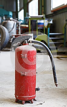 Obsolete and old fire extinguisher i