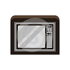 Obsolete old TV vector Illustration on a white background