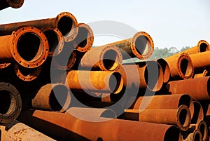 Obsolete steel pipe photo