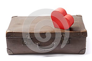 Obsolete Suitcase With Gift Box