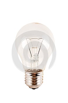 Obsolete uneconomical and unecological incandescent bulb with tungsten