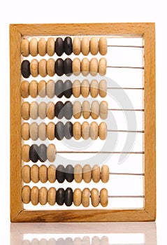 Obsolete wooden abacus