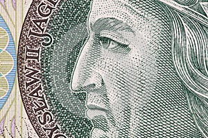 Obverse of 100 polish zloty banknote