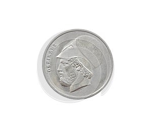 Obverse of 20 Drachma coin