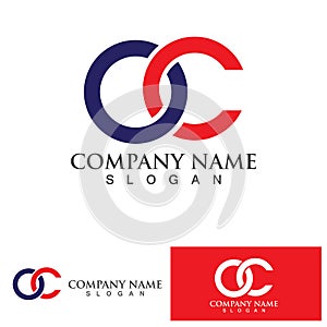 oc initial letter logo vector photo