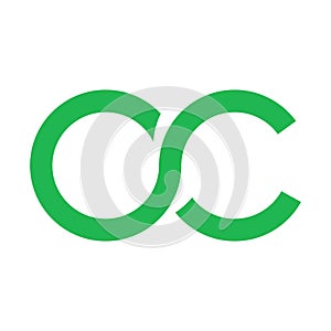 oc initial letter vector logo icon photo