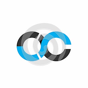OC initials circle geometric company logo photo
