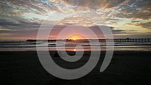 Ocaso en playa photo