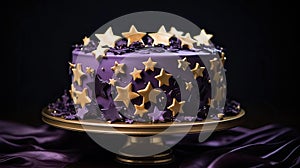 occasion purple and gold stars