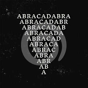 Occult symbols isolated on dark background. Abracadabra magic vector decorative element photo