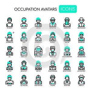 Occupation Avatars , Pixel Perfect Icons