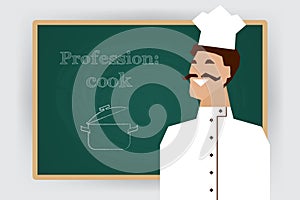 Occupation cook profession. Vector illustration