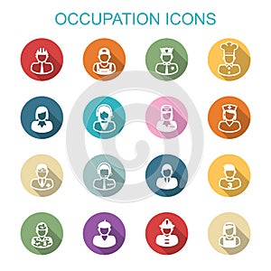 Occupation long shadow icons