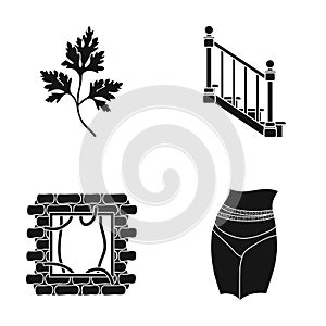 Occupation, nature, ecology and other web icon in black style. ribbon, diet, sport, icons in set collection.