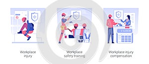Occupational health isolated concept vector illustrations.