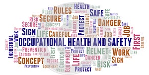 Occupational Health And Safety word cloud.