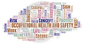 Occupational Health And Safety word cloud.