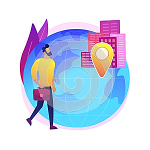 Occupational migration abstract concept vector illustration.