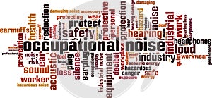 Occupational noise word cloud