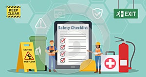 Occupational Safety Checklist Background.