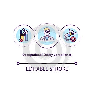 Occupational safety compliance concept icon