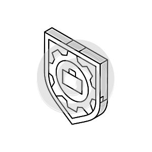 occupational safety and health isometric icon vector illustration