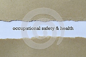 Occupational safety and health on white paper