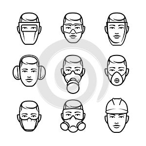 Occupational safety icons