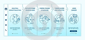 Occupational sickness onboarding vector template