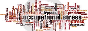 Occupational stress word cloud