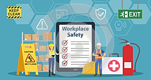 Occupational Workplace Safety Background.