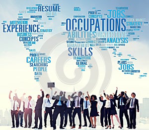 Occupations Careers Community Experience Global Concept photo