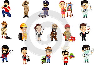 Occupations cartoon collection two for kids