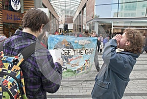 Occupy Exeter activists campaign in Exeter