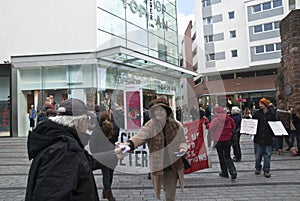 Occupy Exeter activists campaign in Exeter