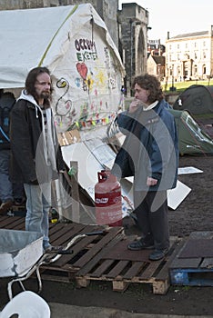 Occupy Exeter activists before their direct action