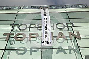 The Occupy Exeter banner saying