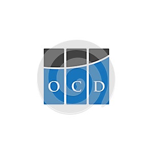 OCD letter logo design on WHITE background. OCD creative initials letter logo concept. OCD letter design