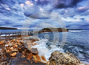 Ocean Bare vertical panorama