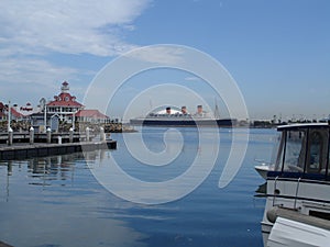 Ocean Bay with the view of the Queen Mary and lighthouse