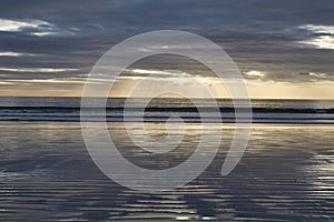 Ocean Beach in Dusk Twilight