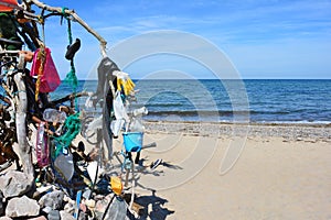 Ocean beach pollution garbage