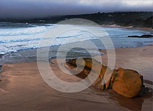 Ocean Beach with storm clouds