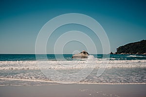 Ocean and a blue sky as background