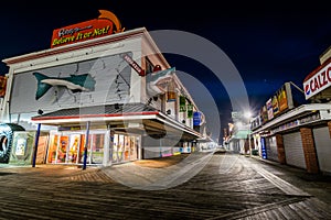 Ocean City, Maryland Pier during a Warm Fall Night