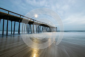 Ocean City, Maryland Pier during a Warm Fall Night