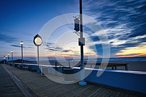 Ocean City, Maryland Sunrise, Boardwalk, Sand, Surf, Sky